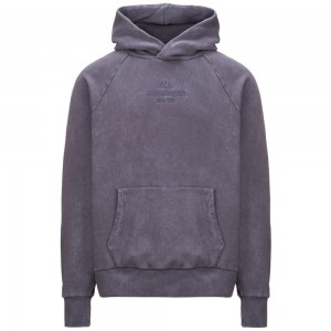 Men Kappa Authentic Premium Lome Hoodie Grey | 385062-FXC