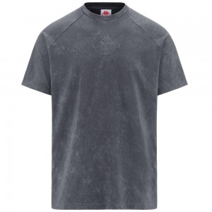 Men Kappa Authentic Premium Lope T-Shirt Grey | 415963-POY