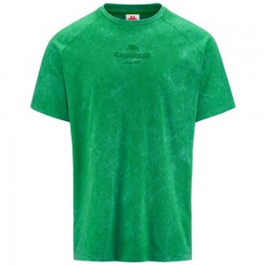 Men Kappa Authentic Premium Lope T-Shirt Green | 905218-VSJ