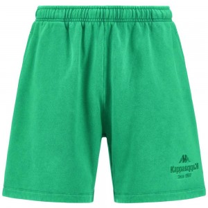 Men Kappa Authentic Premium Lou Shorts Green | 698015-FOJ