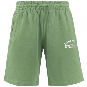 Men Kappa Authentic Spire Organic Shorts Green | 927365-IPK