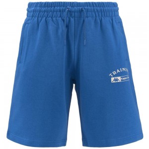 Men Kappa Authentic Spire Organic Shorts Blue | 438571-QGF