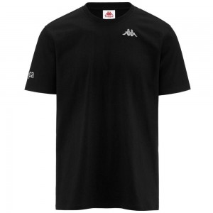 Men Kappa Authentic Tayloryx T-Shirt Black | 061854-GKX