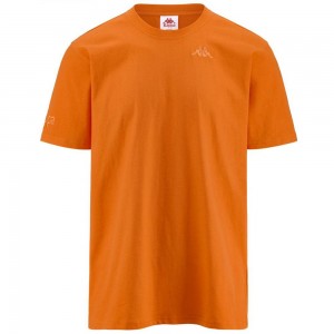 Men Kappa Authentic Tayloryx T-Shirt Orange | 584197-XNW