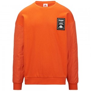 Men Kappa Authentic Tech Marins Sweater Orange | 742683-TVQ