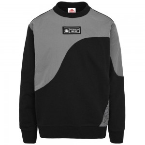 Men Kappa Authentic Tech Velfend Sweater Black | 630517-GWK