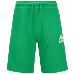 Men Kappa Authentic Uppsala 2 Shorts Green | 975312-ITN