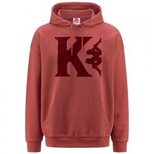 Men Kappa Authentic Vaste Hoodie Orange | 196247-IDF