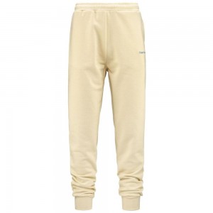 Men Kappa Authentic Volen Pants Beige | 690234-NLB