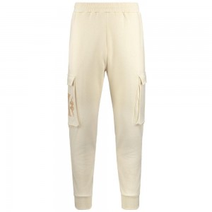 Men Kappa Authentic Vuklo Pants Beige | 560832-AHX