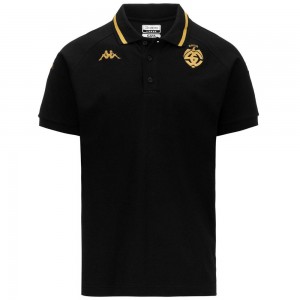 Men Kappa Avraz Spezia Polo Shirt Black | 086279-OZM