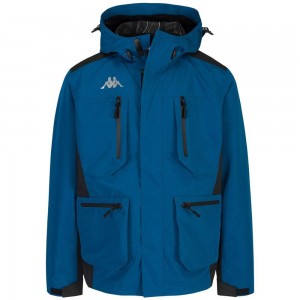 Men Kappa Bacriver Jacket Blue | 926035-SDM