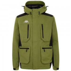 Men Kappa Bacriver Jacket Green | 198634-IOR