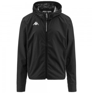 Men Kappa Bocou Jacket Black | 472805-FTY