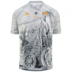 Men Kappa Cento Manches Courtes Retro Football Gang Jersey Grey | 169720-XON