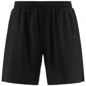 Men Kappa Emici Shorts Black | 896345-ZAC