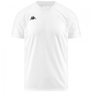 Men Kappa Eocene T-Shirt White | 621794-LEK