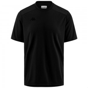 Men Kappa Ergo T-Shirt Black | 756142-LHS