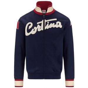 Men Kappa Eroi Jkt Cortina Jacket Navy | 682971-ADY