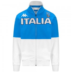 Men Kappa Eroi Jkt Italia Fis Jacket Blue | 431059-FVD