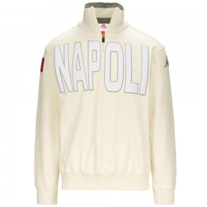 Men Kappa Eroi Napoli Sweater Beige | 206718-TNI