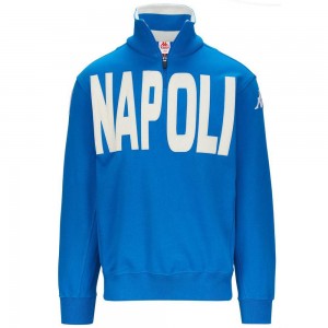 Men Kappa Eroi Napoli Sweater Blue | 015938-RTK