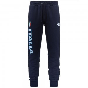 Men Kappa Eroi Pant Italia Pants Navy | 940158-MXY