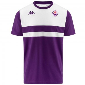 Men Kappa Faraschi Fiorentina T-Shirt Purple | 356418-YGJ