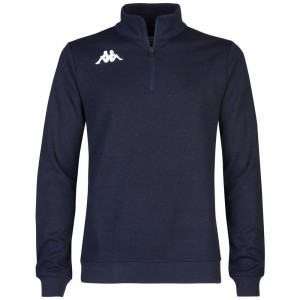 Men Kappa Filom Sweater Navy | 904281-FMG