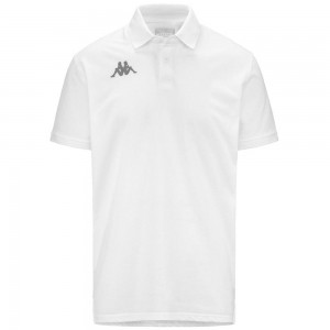 Men Kappa Fimes Polo Shirt White | 213697-ZNS