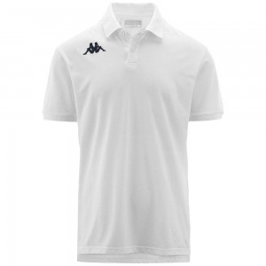 Men Kappa Fivus Polo Shirt White | 354968-RIN