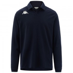 Men Kappa Fotir Polo Shirt Navy | 543807-OED