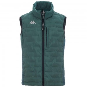 Men Kappa Hyrovest Jacket Green | 149850-FEZ