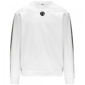 Men Kappa Jpn Colmins Spezia Sweater White | 913542-XWC