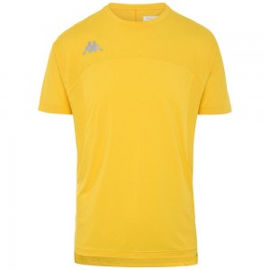 Men Kappa Kombat Eduo Jersey Yellow | 165420-OBK