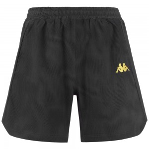 Men Kappa Kombat Fuvu Shorts Black | 357091-LDO