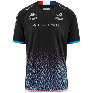 Men Kappa Kombat Ocon Alpine F1 Jersey Black | 621743-ONB