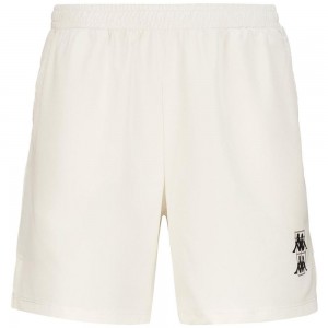 Men Kappa Kombat Padel Diviolo Shorts White | 391240-JSL