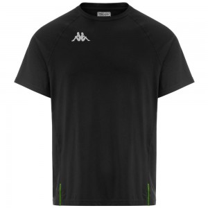 Men Kappa Kombat Run Foro Jersey Black | 234719-MGI