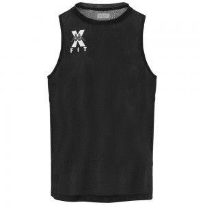 Men Kappa Kombat Wkt Egroe Tank Top Black | 407561-CZP