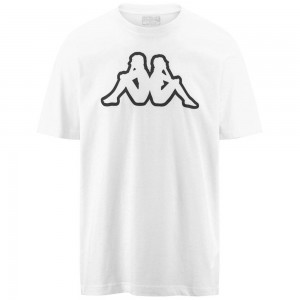 Men Kappa Logo Amberis T-Shirt White | 194825-JZY