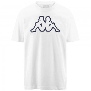 Men Kappa Logo Amberis T-Shirt White | 358190-VUM