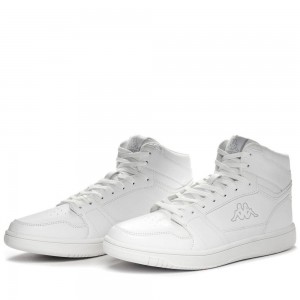 Men Kappa Logo Basil Md Sneakers White | 684352-KFE