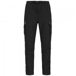 Men Kappa Logo Cargol Pants Black | 297064-WDL