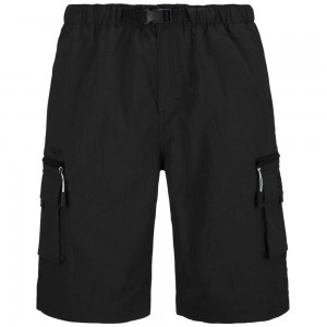 Men Kappa Logo Cargos Shorts Black | 093146-CGZ