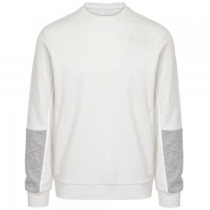 Men Kappa Logo Damian Sweater White | 796032-ZFC