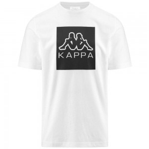 Men Kappa Logo Ediz T-Shirt White | 608942-CSJ