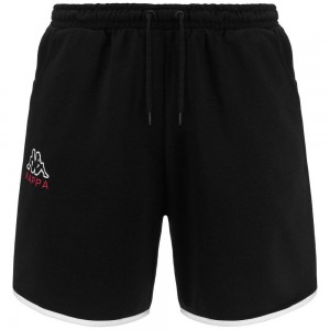 Men Kappa Logo Ele Shorts Black | 598230-KBW