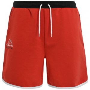 Men Kappa Logo Ele Shorts Red | 517890-VTB