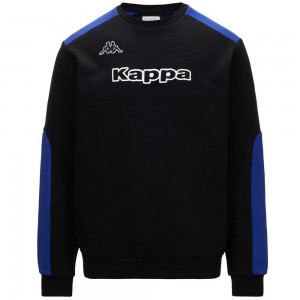 Men Kappa Logo Elusto Sweater Black | 802574-PGC